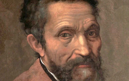 "Portrait de Michel-Ange, célèbre sculpteur, peintre et architecte de la Renaissance italienne, connu pour ses œuvres iconiques comme la chapelle Sixtine et la statue de David."