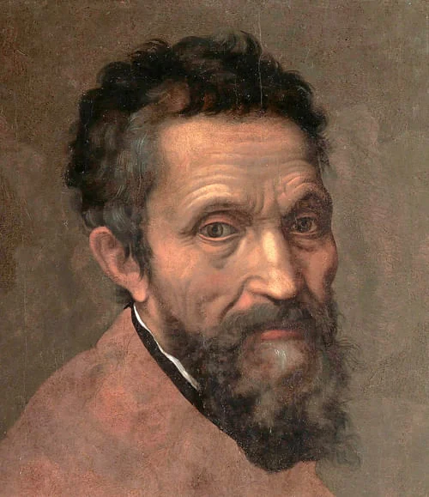 "Portrait de Michel-Ange, célèbre sculpteur, peintre et architecte de la Renaissance italienne, connu pour ses œuvres iconiques comme la chapelle Sixtine et la statue de David."